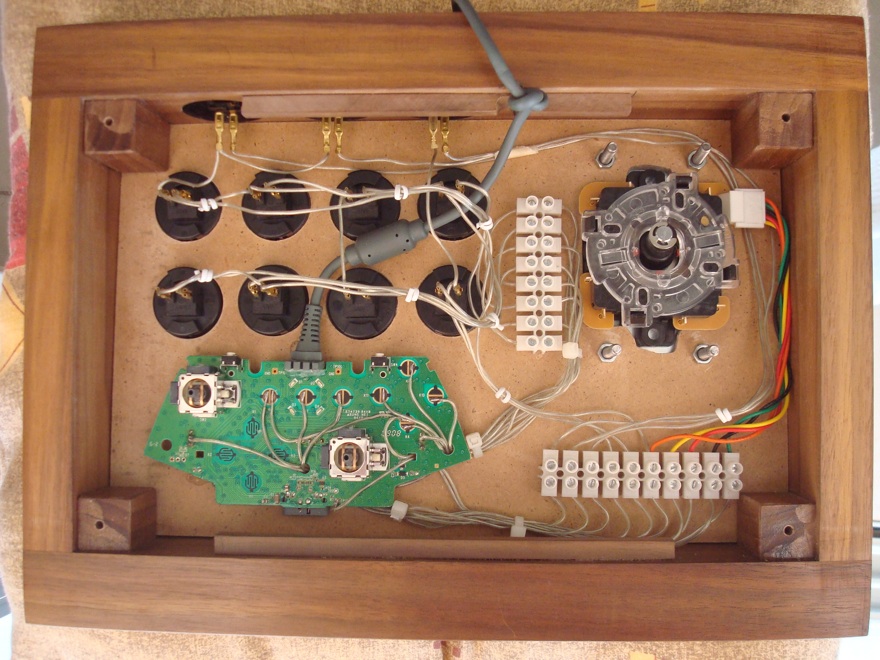 Black sanwa walnut stick